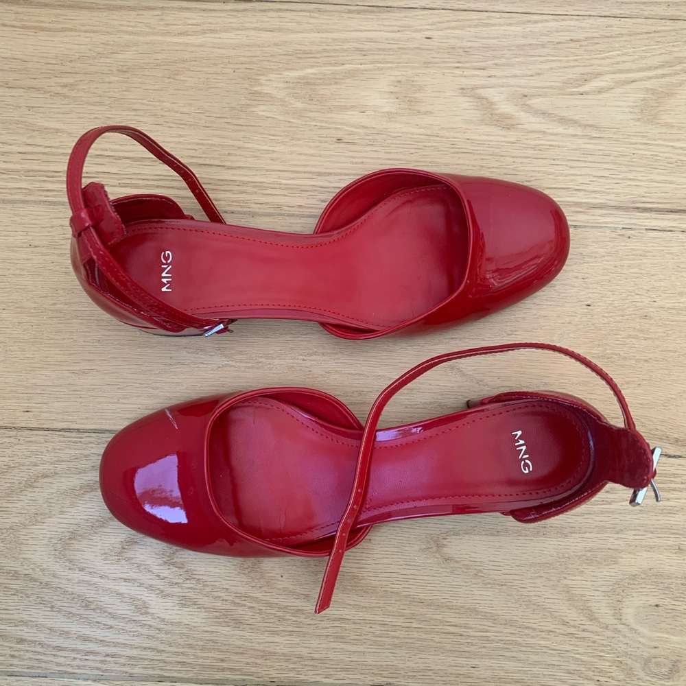 Mango Red Patent Block Heels - Picture 4 of 4